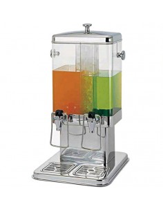 Distributore succhi e bevande 5 +5 litri con tubo per ghiaccio