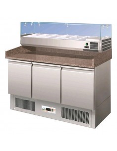 Banco pizza  - N. 3 porte - Vetrina porta ingredienti -...