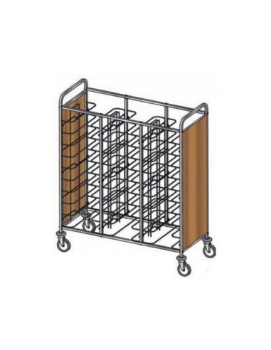 Trays trolley - Paneles 2 lados - N. 30 (53 x max.39 cm)- cm 138 x 60 x 159h