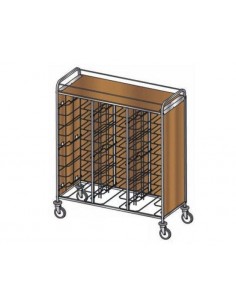 Trays trolley - 3 sides panels - N. 30 (53 x max.39 cm)-...
