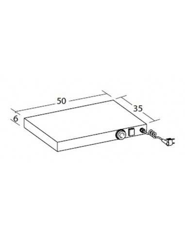 Plan caliente - cm 50x35x6h