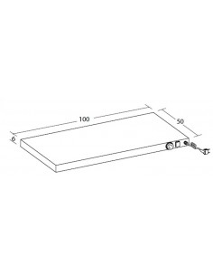 Plan caliente - cm 100 x 50 x6h 2