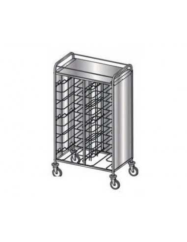 Trays trolley - 3 paneles laterales - N. 20 (53 x max.39 cm)- cm 95 x 60 x159h