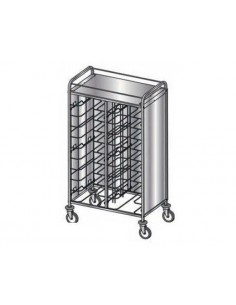 Trays trolley - 3 sides panels - N. 24 (53 x max.39 cm)-...