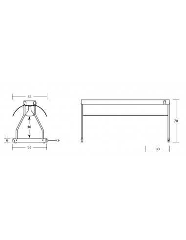Infrared lamp - N. 1 lamp - cm 38 x 53 x 70 h