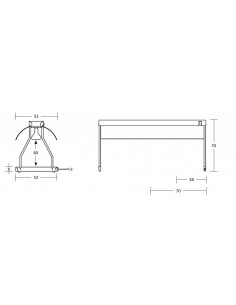 Infrared lamp - N. 2 lamps - cm 70 x 53 x 70 h 2