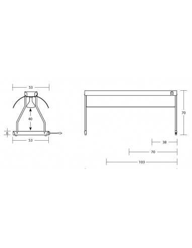 Infrared lamp - N. 3 lamps - cm 103 x 53 x 70 h