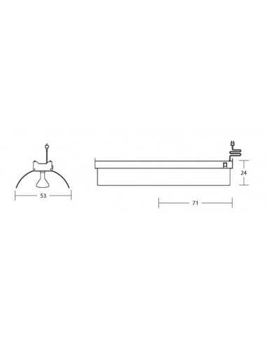 Infrared lamp - N.2 lamps - cm 71x53x24 h
