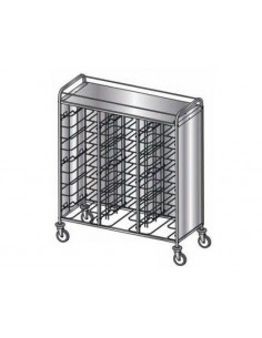 Trays trolley - 3 sides panels - N. 30 (53 x max.39 cm)-...