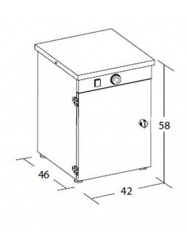 Flat warmer cabinet - N. 30 plates - cm 42 x 46...