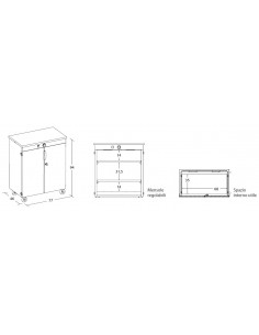Armadio scaldapiatti - N. 120 piatti - cm 77 x 46 x 94 h 2