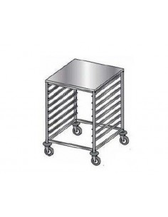 Trolley - Guías anti-rebalto 'C'' - N. 8 x GN 2/1 - cm 65...