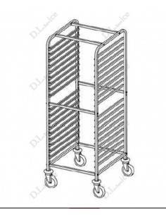 Trolley - Guides anti-rebalt ''C'' -N. 14 x GN 2/1 - cm...