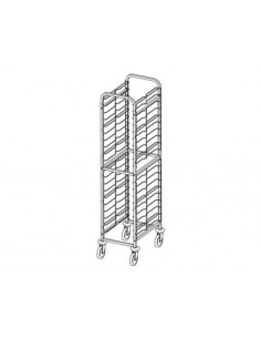 Carrello portateglie - Guide filo inox - N. 20 x GN 1/1 -...