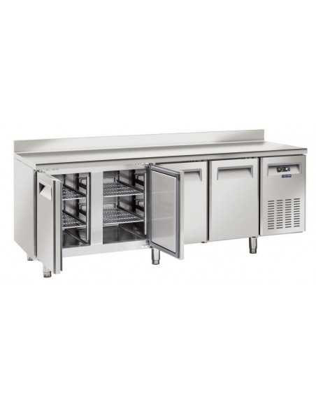 Mesa refrigerada - Alzatina - N. 4 puertas - cm 225 x 70 x 85 h