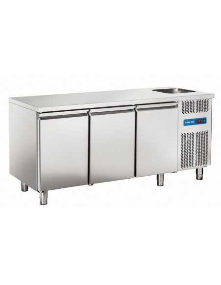 Refrigerated table - Lavello - N. 3 doors - cm 178 x 70 x 85h