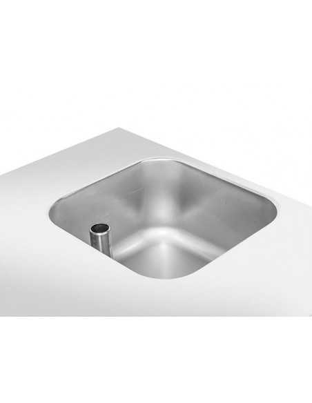 Mesa refrigerada - Lavello - Alzatina - N. 3 puertas - cm 178 x 70 x 95h