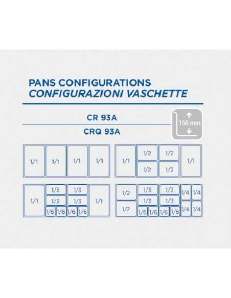 Saladette refrigerata - N. 3 Porte - cm 136.5 x 70 x 88.3h