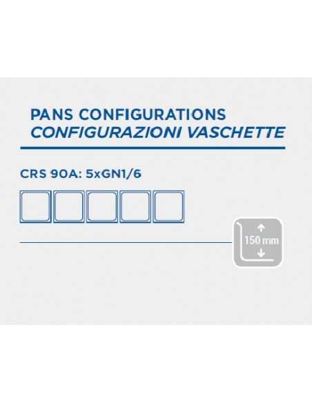 Ensaladas refrigeradas - Top sandwiches - N. 2 puertas - cm 90 x 70 x 100.5 h