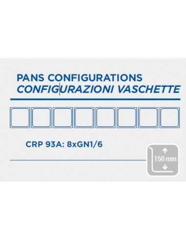 Mostrador para pizza de 3 puertas - Porta ingredientes - cm 136,5 x 70 x 102,2 h