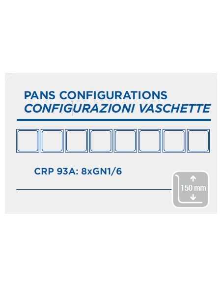 Pizza counter 3 door - Ingredient holder - Cm 136.5 x 70 x 102.2h