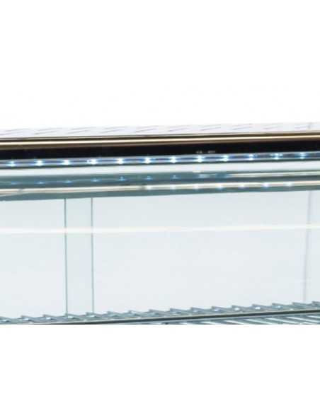 Hot showcase with 3 shelves and curved glass - Cm 87 x 58.2 x 68.5 h