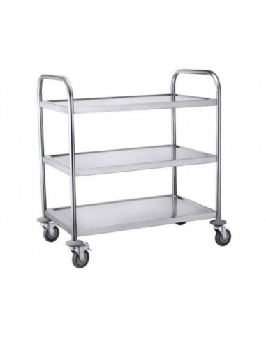 Trolley - N.3 shelves edged - N.4 wheels - cm 80 x 50 x 85 h