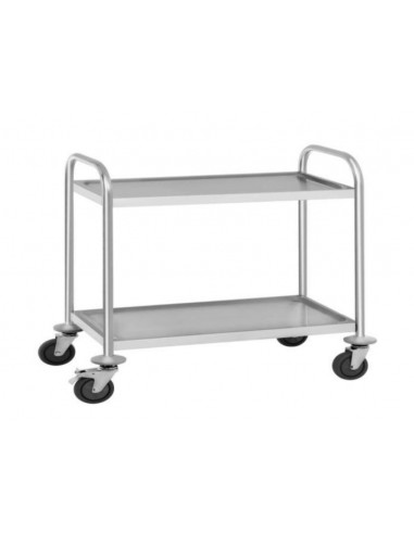 Trolley - N.2 shelves edged - N.4 wheels - cm 100 x 50 x 85 h