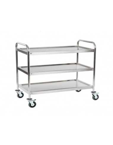 Carrello - N.3 ripiani - N.4 ruote - cm 100 x 50 x 85 h