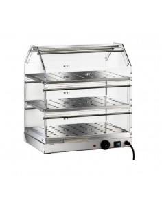 Hot showcase 3 shelves and plexiglass doors - cm 50 x 35 x 55 h