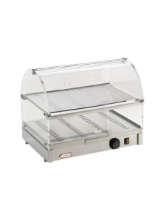 Vetrina calda con 2 ripiani e antine in plexiglass - cm  50 x 35 x 41 h