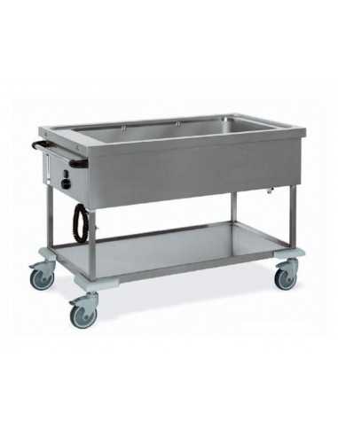 Thermal trolley - Single upper tank - cm 87 x 65 x 86 h