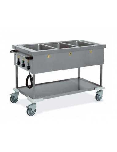 Thermal trolley - Upper tank 2 x GN 1/1 - cm 87 x 65 x 86 h