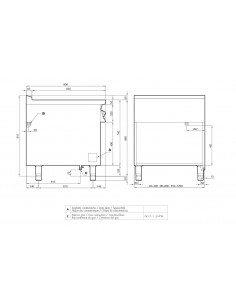 Paellero profesional de gas - N. 1 quemador - cm 80 x 90... 2