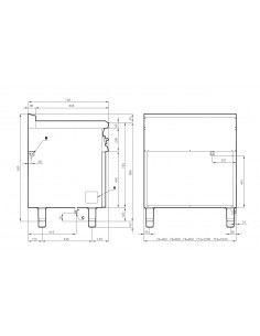 Gas Paeller - Static Gas Oven - cm 80 x 70.5 x 90 h 2