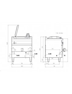Professional gas pot with indirect heating - capacity 50... 2