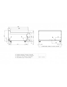 Paellero a gas - N. 1 fuoco - cm 80x70,5x90 h 2