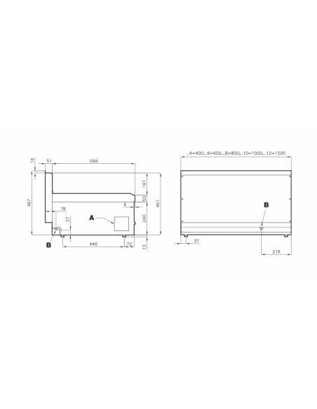 Scaldapatate elettrico - cm 40 x 65 x 29 h