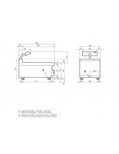 Electric top warmers - cm 40x70,5x28 h 2