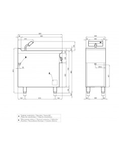 *Electric potato warmer - cm 40 x 90 x 90 h 2