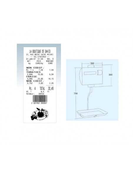 Hanging balance - Thermal printer - 4-8 operators - cm 33 x 73h