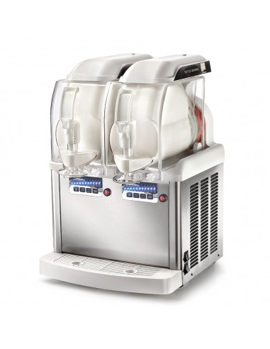 Soft ice cream machine - tank liters 5 + 5 - cm 46 x 43.5 x 65 h