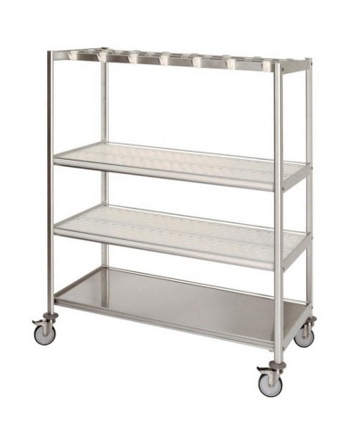 Macellery trolley - 1 salami shelf + 2 shelves - cm 120 x 60 x 165 h