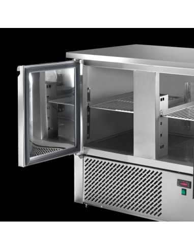Refrigerated saladette 2 GN 1/1 doors with...