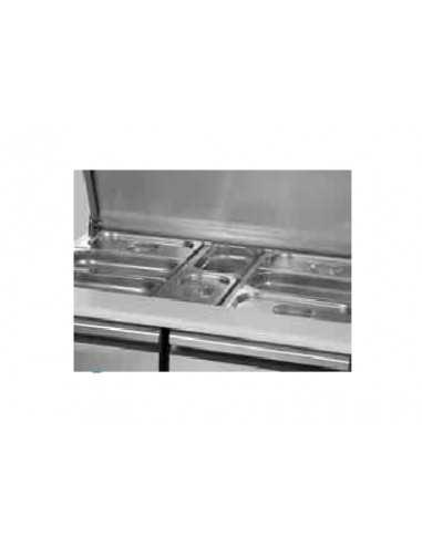 Refrigerated saladette 2 doors with granite top...