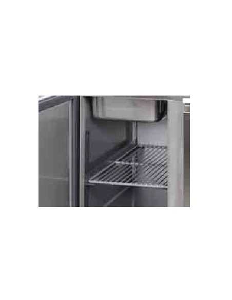 Saladette refrigerata 3 porte con piano in polietilene e coperchio inox - cm 138 x 70 x 88 h
