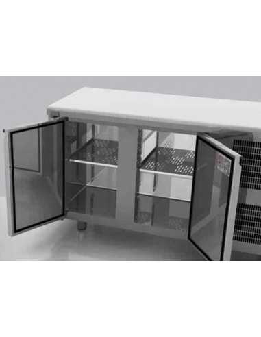 Mesa refrigerada con 2 puertas y sin encimera -...
