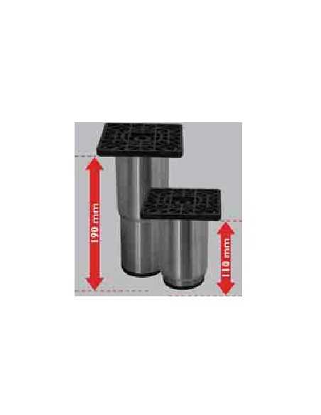 Mesa refrigerada con 2 puertas de cristal y sin encimera - Temperatura +0° +10°C - cm 142 x 70 x 80/87 h