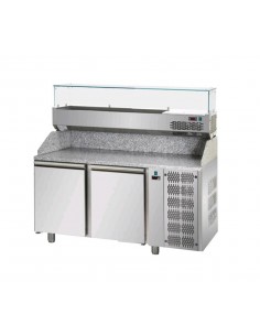 Banco pizza 2 porte - Vetrina - cm 161 x 80 x 149/156 h 2