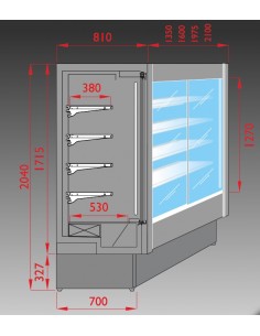 Muralla refrigerada - Puertas deslizantes - Para cortes... 2